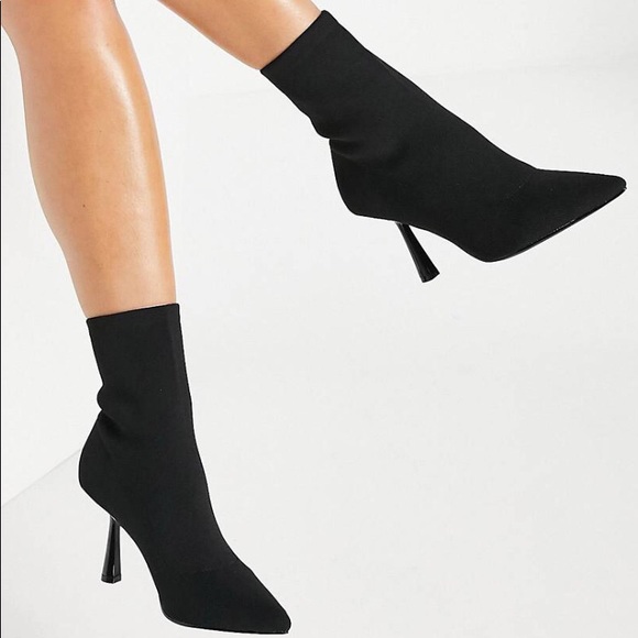 NEW ASOS design expert knitted high heeled sock boots - Picture 2 of 3